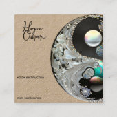 Yin Yang, Healing Arts Vierkante Visitekaartje (Voorkant)