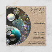 Yin Yang, Healing Arts Vierkante Visitekaartje (Achterkant)