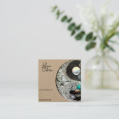 Yin Yang, Healing Arts Vierkante Visitekaartje (Staand voorkant)