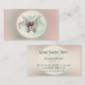 Yin Yang Heart Angel in Pastel Colors Visitekaartje (Voorkant / Achterkant)