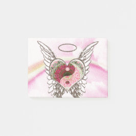 Yin Yang Heart Angel Wings Waterverf Post-it® Notes