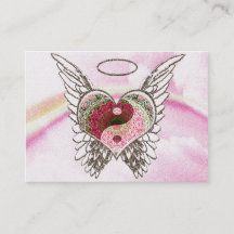 Yin Yang Heart Angel Wings Waterverf