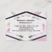 Yin Yang Heart Angel Wings Waterverf Visitekaartje (Achterkant)