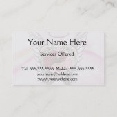 Yin Yang Heart Angel Wings Waterverf Visitekaartje (Achterkant)