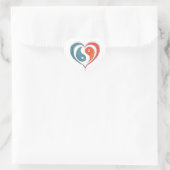 Yin Yang Heart Artistic Balance Symbool Hart Sticker (Tas)