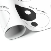 Yin Yang Heart (B/W) Cadeaupapier (Rol Hoek)