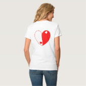 Yin Yang Heart Love Design – Balance & Harmony T-shirt (Achterkant volledig)