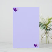 Yin Yang Heart (Paars/Lila) Briefpapier (Staand voorkant)