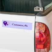 Yin Yang Heart (Paars/Lila) Bumpersticker (Op Truck)