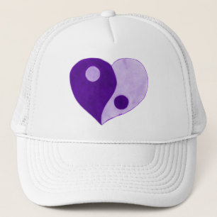 Yin Yang Heart (Paars/Lila) Trucker Pet