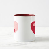 Yin Yang Heart (rood/roze) Mok (Midden)