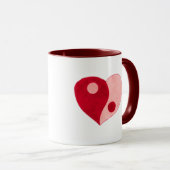 Yin Yang Heart (rood/roze) Mok (Voorkant rechts)