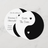 Yin Yang Heart Save the Date Wedding (Voorkant / Achterkant)