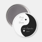 Yin Yang Heart Save the Date Wedding Magneet (Voorkant / Achterkant)