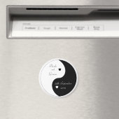 Yin Yang Heart Save the Date Wedding Magneet (Insitu (Vaatwasser))