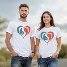 Yin Yang Heart Symbool - Uniek Artistiek Ontwerp