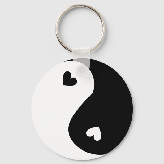 Yin Yang Hearts Design Sleutelhanger (Voorkant)