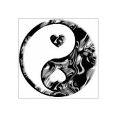 Yin & Yang Hearts Gold en jouw ideeën Rubberstempel (Afrduk)