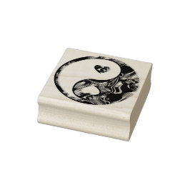 Yin & Yang Hearts Gold en jouw ideeën Rubberstempel