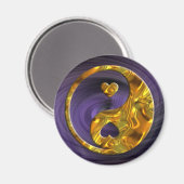 Yin & Yang / Hearts gold Magneet (Voorkant / Achterkant)