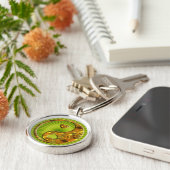 Yin & Yang / Hearts gold Sleutelhanger (Zijkant)