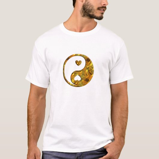 Yin & Yang / Hearts gold T-shirt (Voorkant)