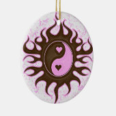 Yin Yang Hearts Keramisch Ornament (Rechts)
