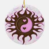 Yin Yang Hearts Keramisch Ornament (Achterkant)