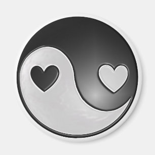 yin yang hearts magneet