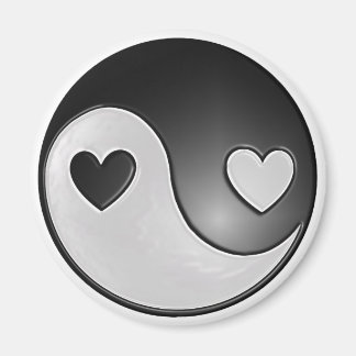yin yang hearts magneet