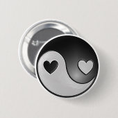 yin yang hearts ronde button 5,7 cm (Voorkant /achterkant)