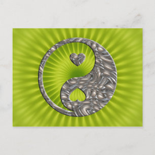 Yin & Yang / Hearts SILVER Briefkaart