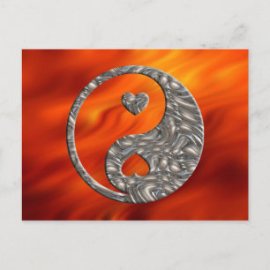 Yin & Yang / Hearts SILVER Briefkaart