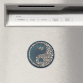 Yin & Yang / Hearts SILVER Magneet (Insitu (Vaatwasser))