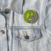 Yin & Yang / Hearts SILVER Ronde Button 5,7 Cm (In situ)