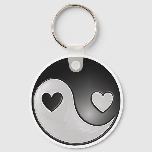 yin yang hearts sleutelhanger (Voorkant)