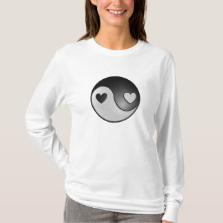 yin yang hearts t-shirt