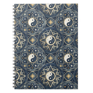 Yin Yang Hemelharmonie Mandala Ontwerp Patroon Notitieboek