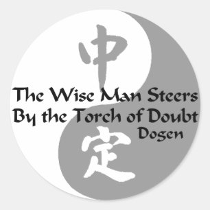 Yin Yang - Het Man van Wise Ronde Sticker