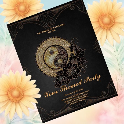 Yin yang het symbool dat staat voor evenwicht briefkaart