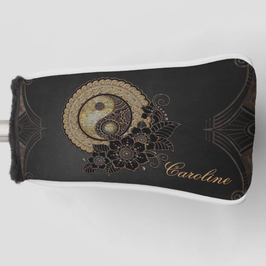 Yin yang het symbool dat staat voor evenwicht golfheadcover (Voorkant)