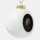 Yin yang het symbool dat staat voor evenwicht keramische bal ornament (Links)