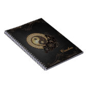 Yin yang het symbool dat staat voor evenwicht notitieboek (Rechterzijde)
