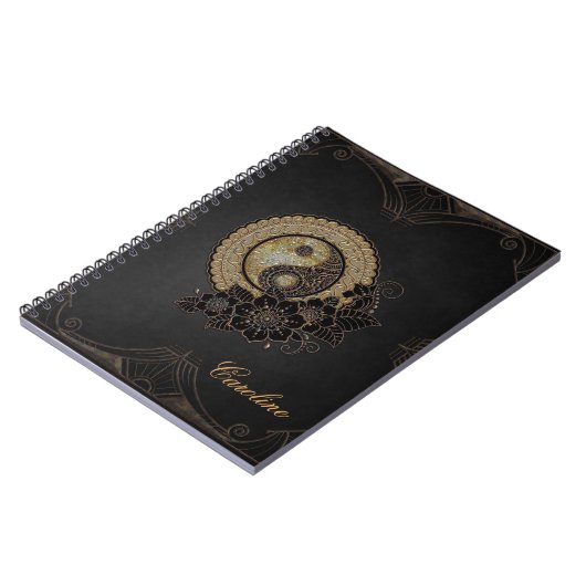 Yin yang het symbool dat staat voor evenwicht notitieboek (Linkerzijde)