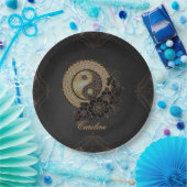 Yin yang het symbool dat staat voor evenwicht papieren bordje (Feest)