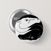 Yin Yang Horse Pin Ronde Button 5,7 Cm (Voorkant /achterkant)