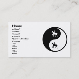 Yin Yang Horse Riding Visitekaartje