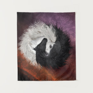 Yin Yang Horses Tapestry Wandkleed