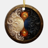 Yin-Yang Hourglass Keramisch Ornament (Voorkant)
