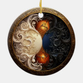 Yin-Yang Hourglass Keramisch Ornament (Achterkant)